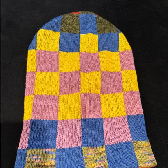 Missoni Unisex Checkered Beanie - Yellow, Pink, Blue, Green - Picture 1 of 4